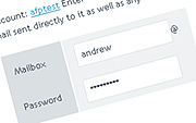 Email setup form